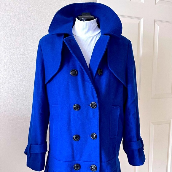 Worthington Jackets & Blazers - Y2K Blue Wool Worthington VTG Coat XL Corpcore Academia Classic 90 Pea-Coat BOHO